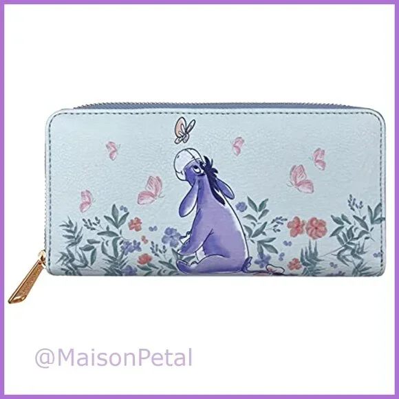 Faux Leather Zip Around Clutch Wallet with Multiple Card Slots